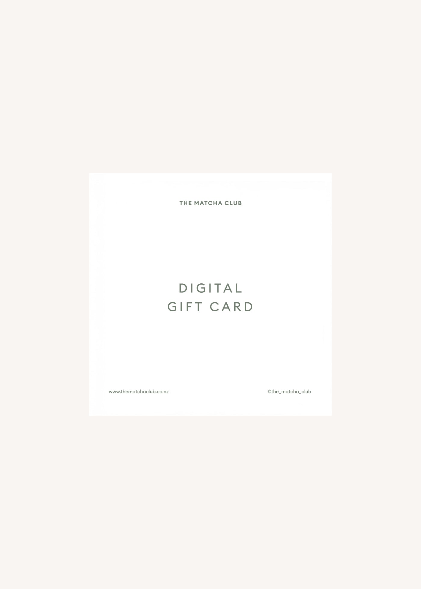 The Matcha Club Digital Gift Card The Matcha Club